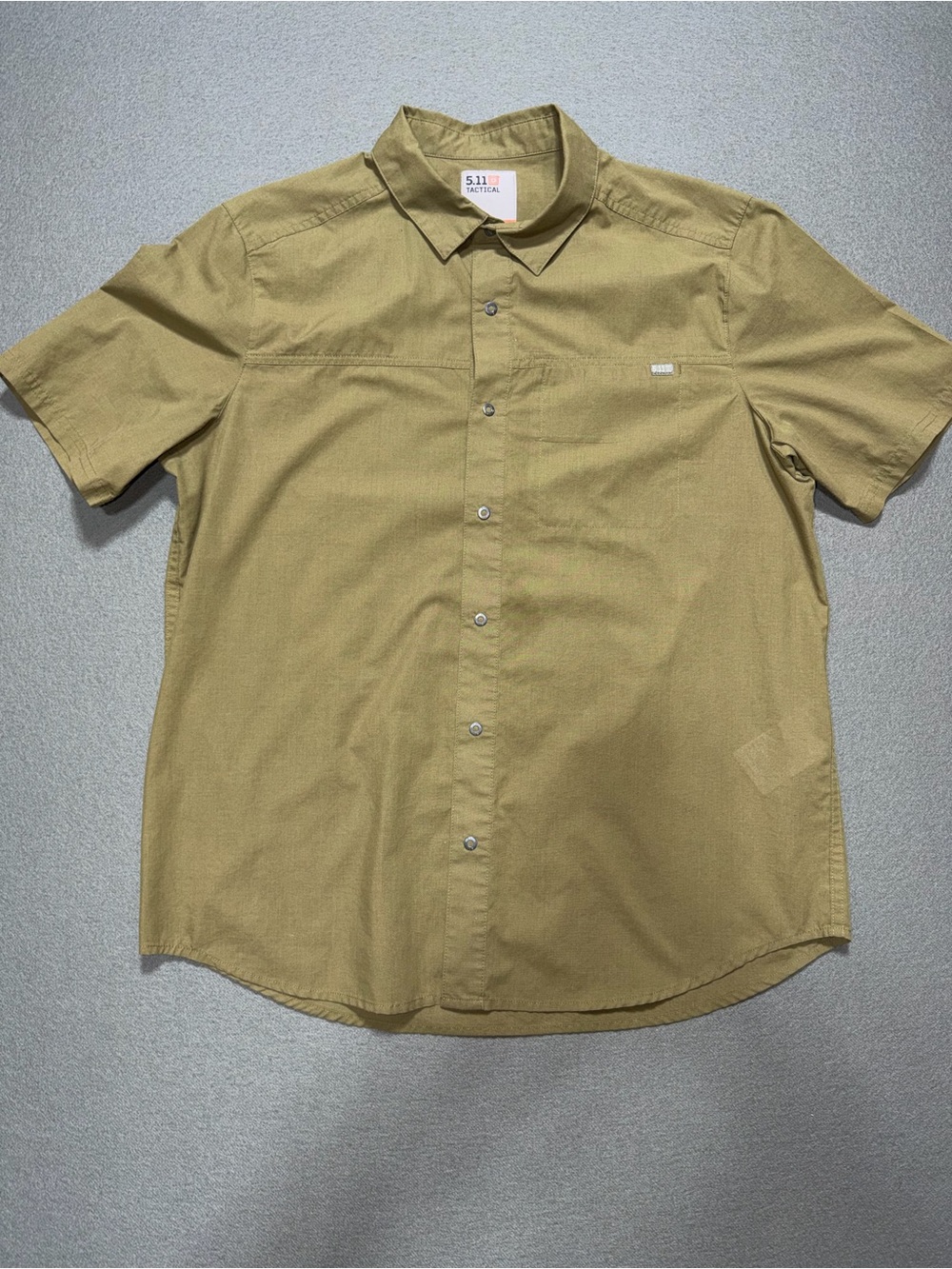 5.11 Tactical Men’s Short Sleeve Snap Button-Up Shirt - Olive